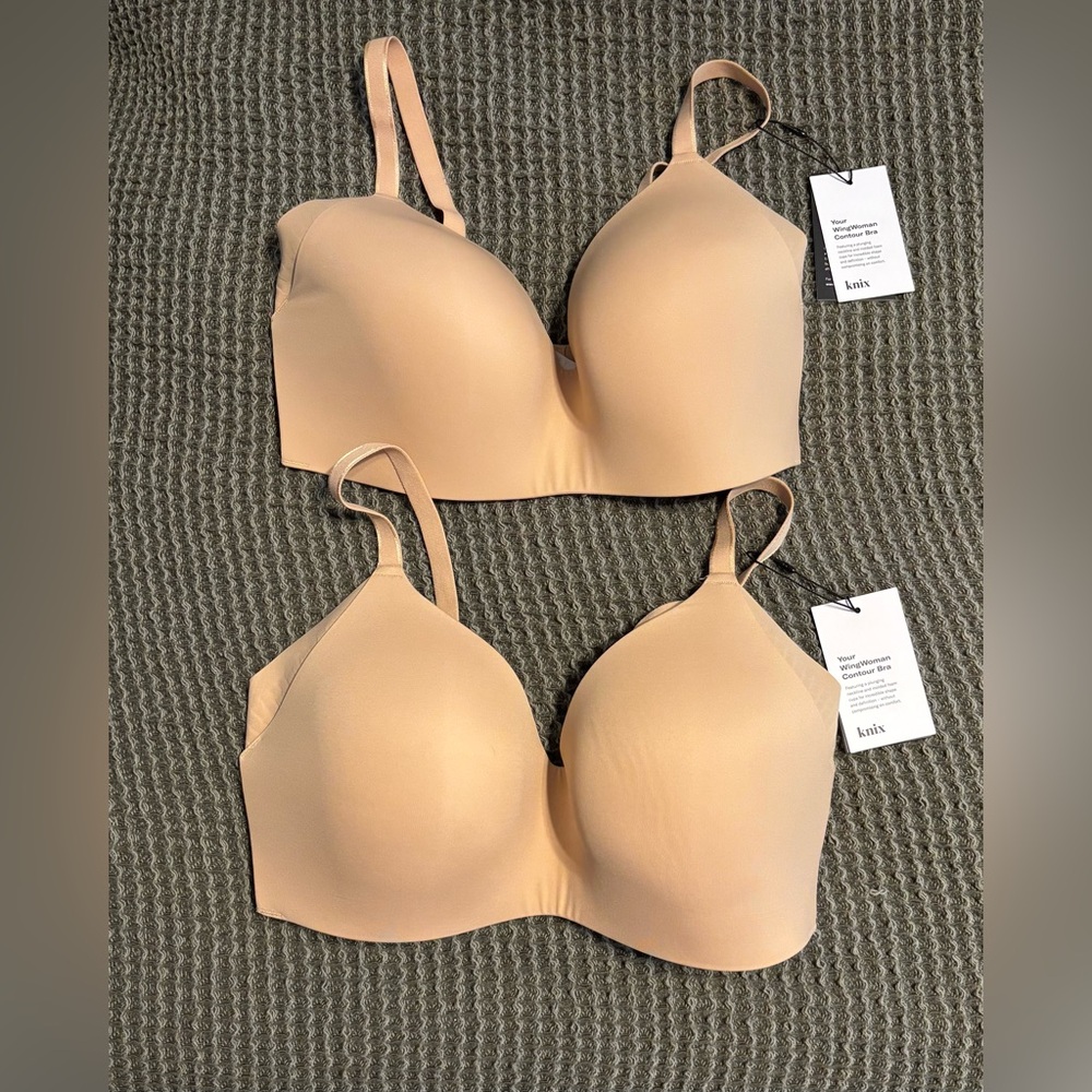 Knix Wingwoman Contour Bra in Warm Sand, Size 7+ (Original Sizing)